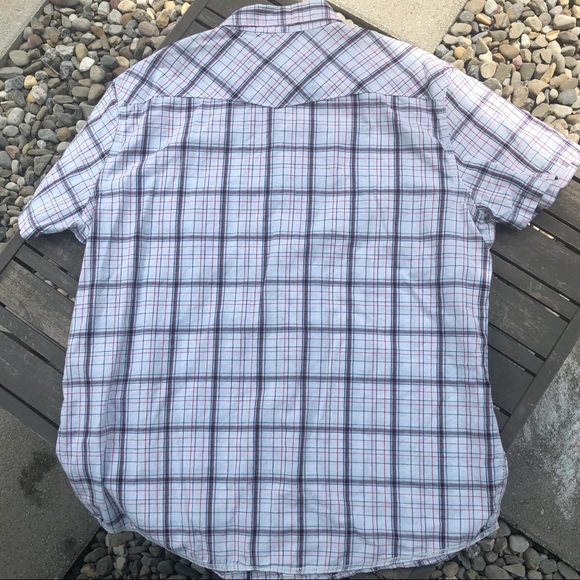 Mossimo Western Button Down Short Sleeve Shirt XL - Picture 7 of 9